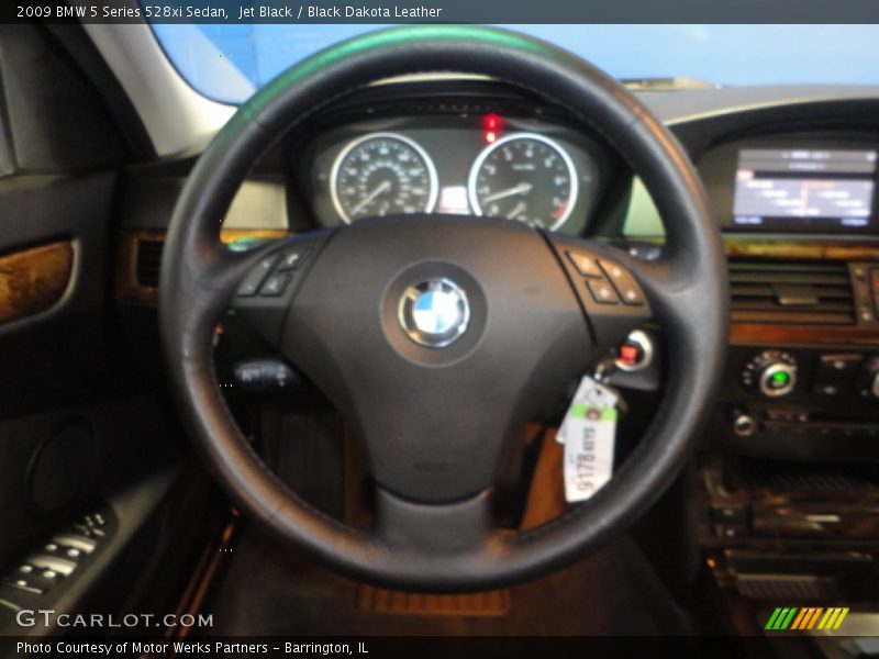 Jet Black / Black Dakota Leather 2009 BMW 5 Series 528xi Sedan