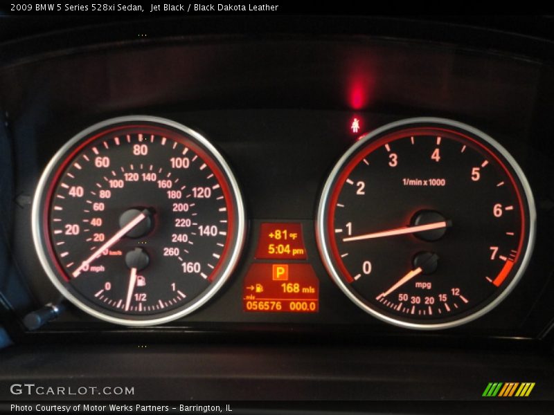 Jet Black / Black Dakota Leather 2009 BMW 5 Series 528xi Sedan