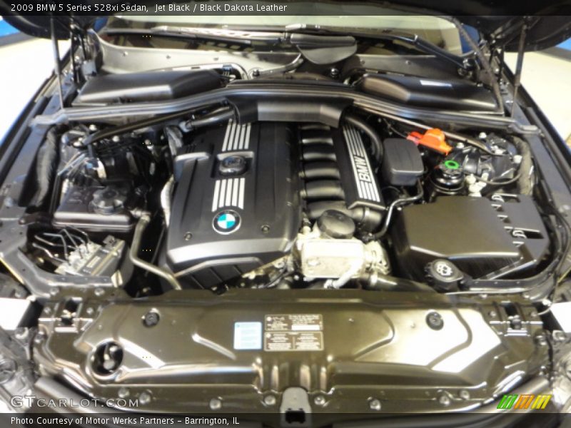 Jet Black / Black Dakota Leather 2009 BMW 5 Series 528xi Sedan