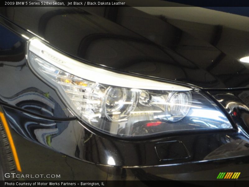 Jet Black / Black Dakota Leather 2009 BMW 5 Series 528xi Sedan