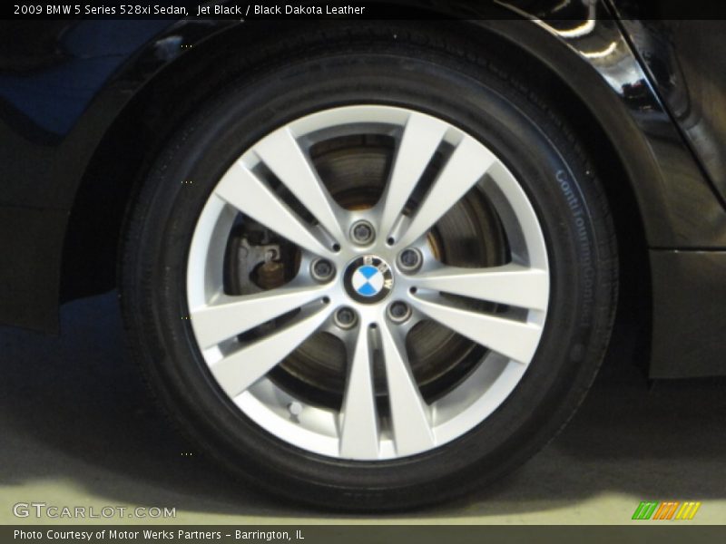 Jet Black / Black Dakota Leather 2009 BMW 5 Series 528xi Sedan
