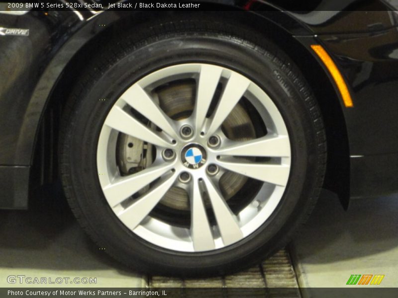 Jet Black / Black Dakota Leather 2009 BMW 5 Series 528xi Sedan