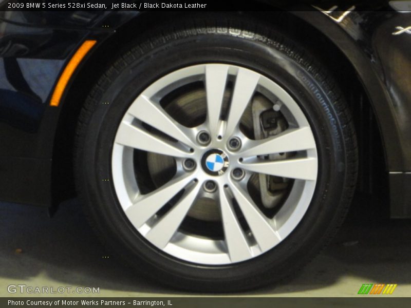 Jet Black / Black Dakota Leather 2009 BMW 5 Series 528xi Sedan