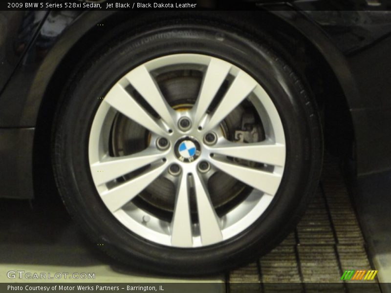 Jet Black / Black Dakota Leather 2009 BMW 5 Series 528xi Sedan