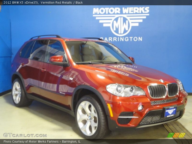 Vermillion Red Metallic / Black 2012 BMW X5 xDrive35i