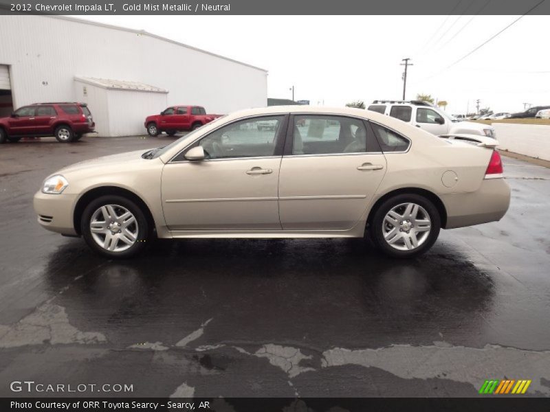 Gold Mist Metallic / Neutral 2012 Chevrolet Impala LT