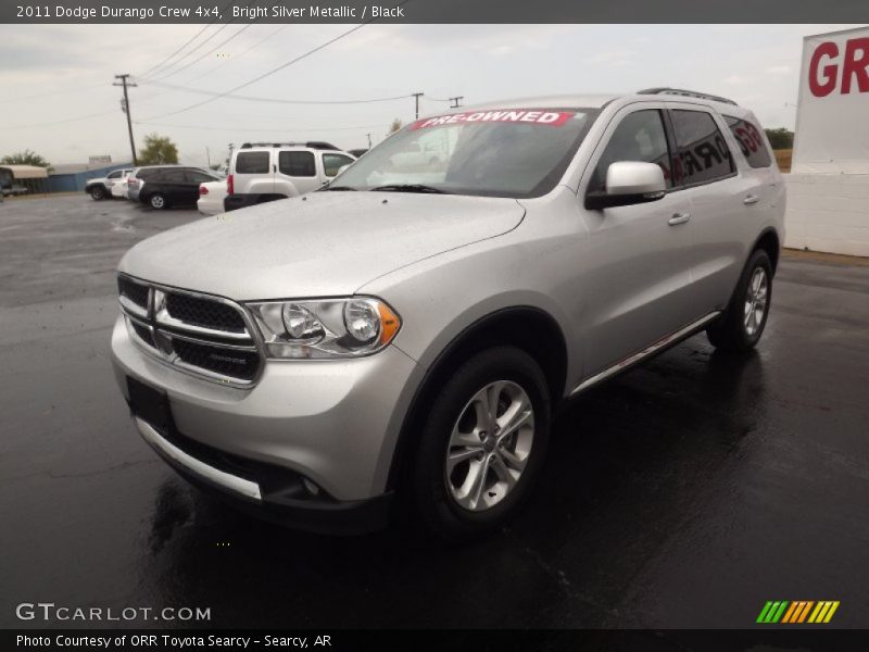 Bright Silver Metallic / Black 2011 Dodge Durango Crew 4x4