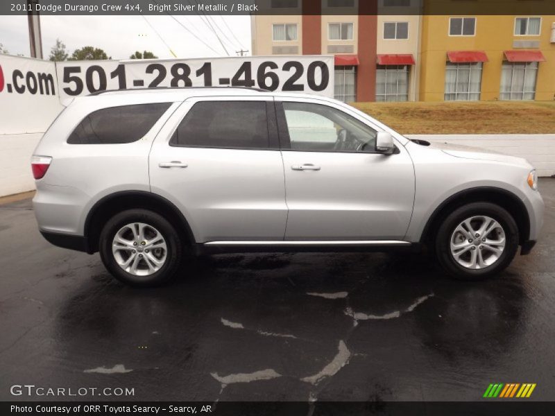 Bright Silver Metallic / Black 2011 Dodge Durango Crew 4x4