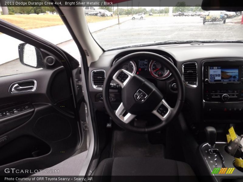 Bright Silver Metallic / Black 2011 Dodge Durango Crew 4x4