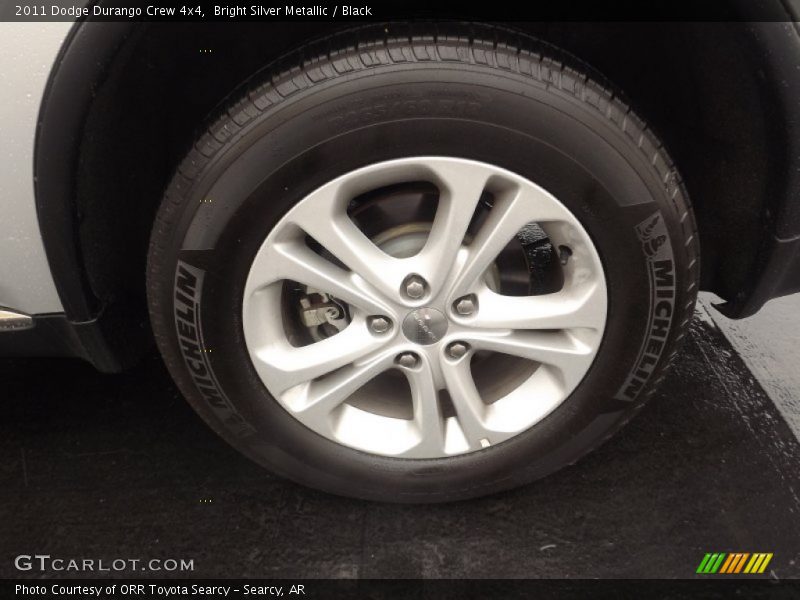 Bright Silver Metallic / Black 2011 Dodge Durango Crew 4x4