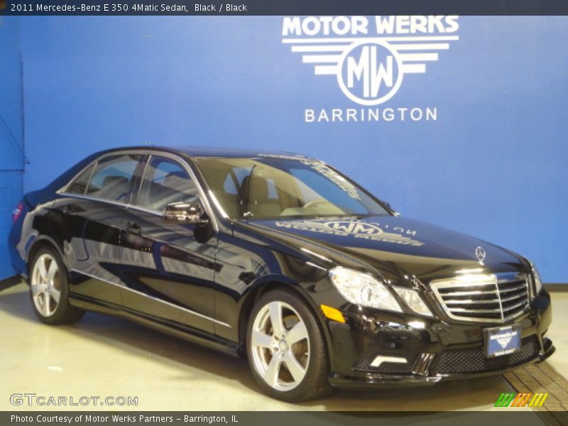 Black / Black 2011 Mercedes-Benz E 350 4Matic Sedan