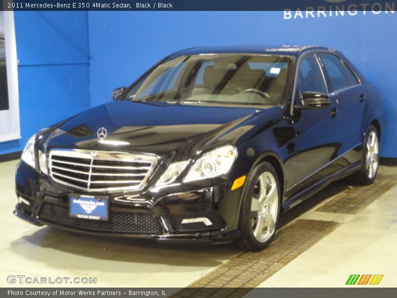 Black / Black 2011 Mercedes-Benz E 350 4Matic Sedan