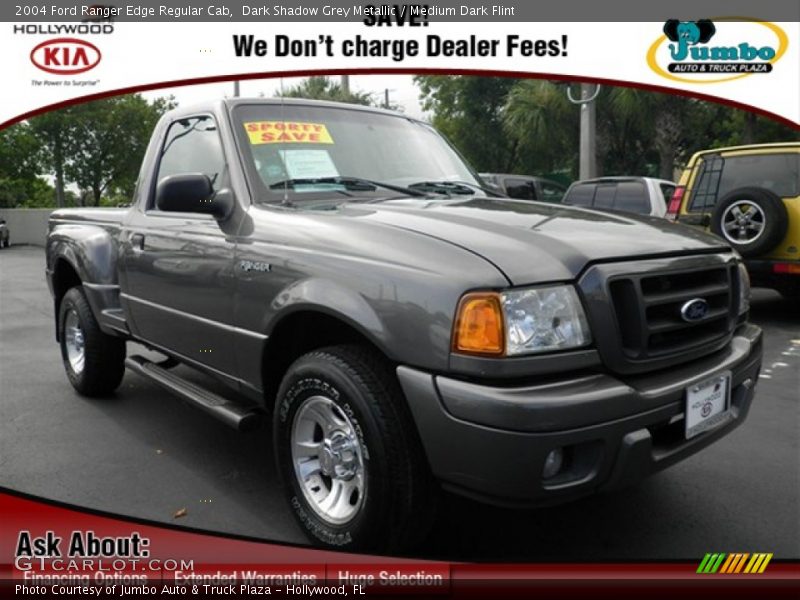 Dark Shadow Grey Metallic / Medium Dark Flint 2004 Ford Ranger Edge Regular Cab