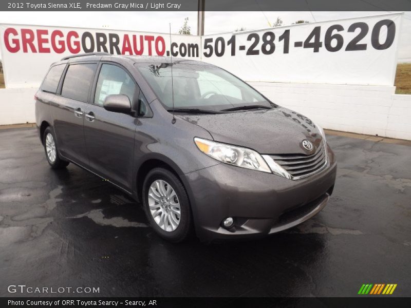 Predawn Gray Mica / Light Gray 2012 Toyota Sienna XLE