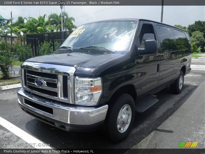 Black / Medium Flint 2008 Ford E Series Van E350 Super Duty 15 Passenger