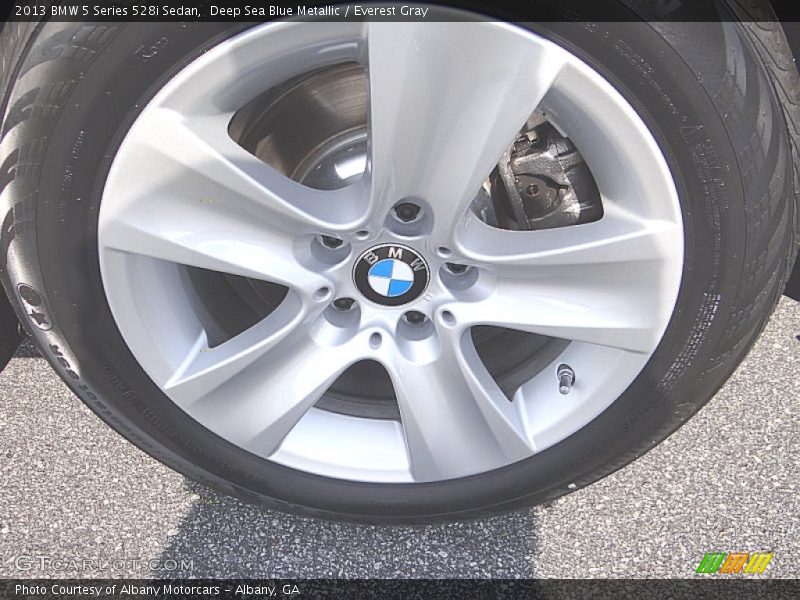 Deep Sea Blue Metallic / Everest Gray 2013 BMW 5 Series 528i Sedan