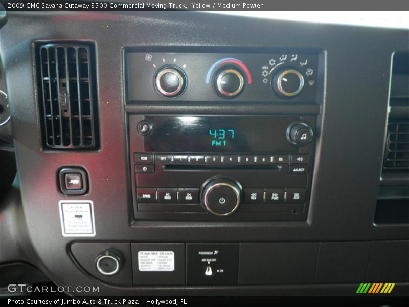 Yellow / Medium Pewter 2009 GMC Savana Cutaway 3500 Commercial Moving Truck