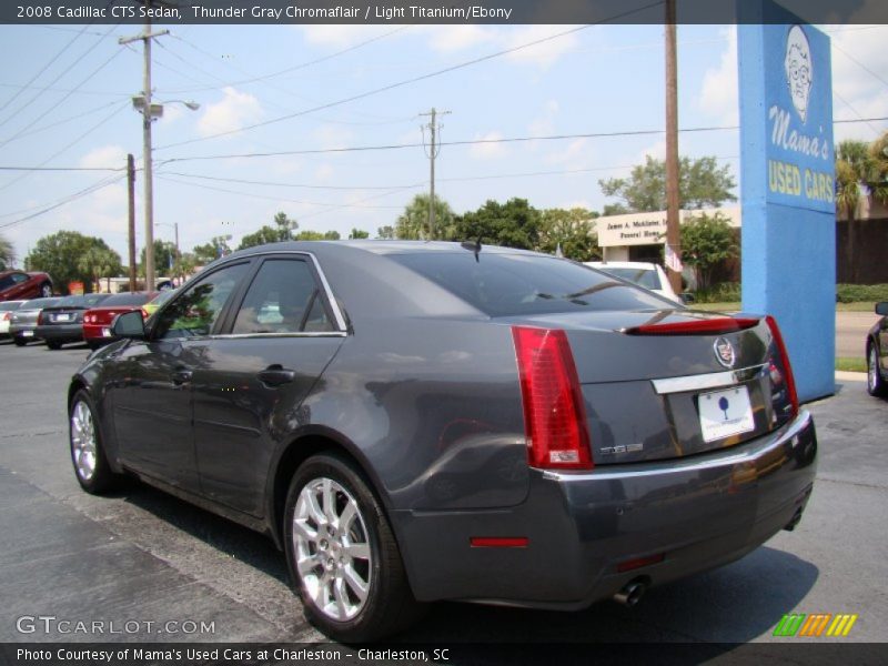 Thunder Gray Chromaflair / Light Titanium/Ebony 2008 Cadillac CTS Sedan
