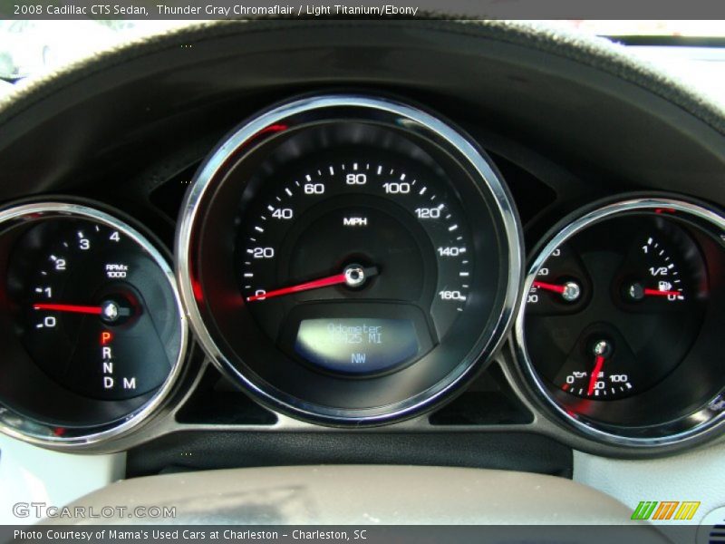 Thunder Gray Chromaflair / Light Titanium/Ebony 2008 Cadillac CTS Sedan