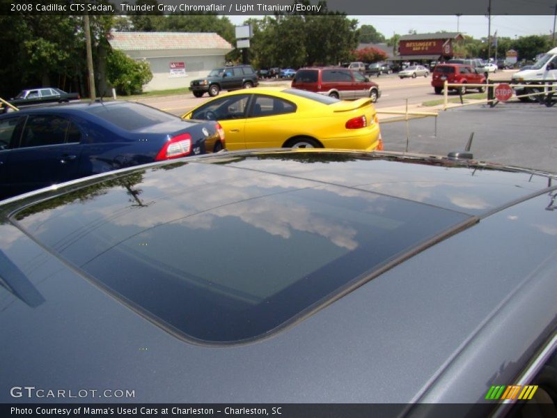 Thunder Gray Chromaflair / Light Titanium/Ebony 2008 Cadillac CTS Sedan