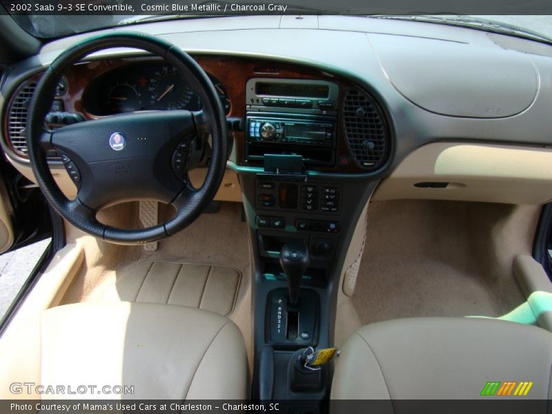 Cosmic Blue Metallic / Charcoal Gray 2002 Saab 9-3 SE Convertible