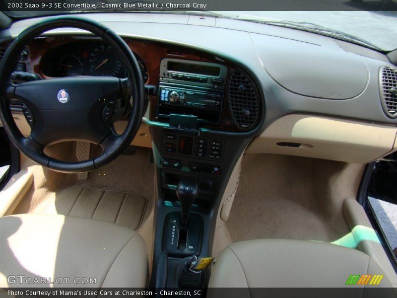 Cosmic Blue Metallic / Charcoal Gray 2002 Saab 9-3 SE Convertible
