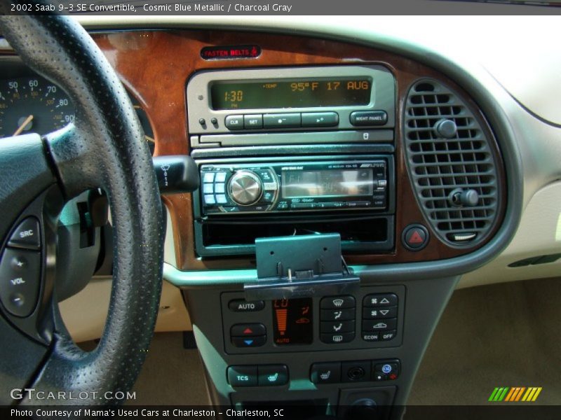 Cosmic Blue Metallic / Charcoal Gray 2002 Saab 9-3 SE Convertible