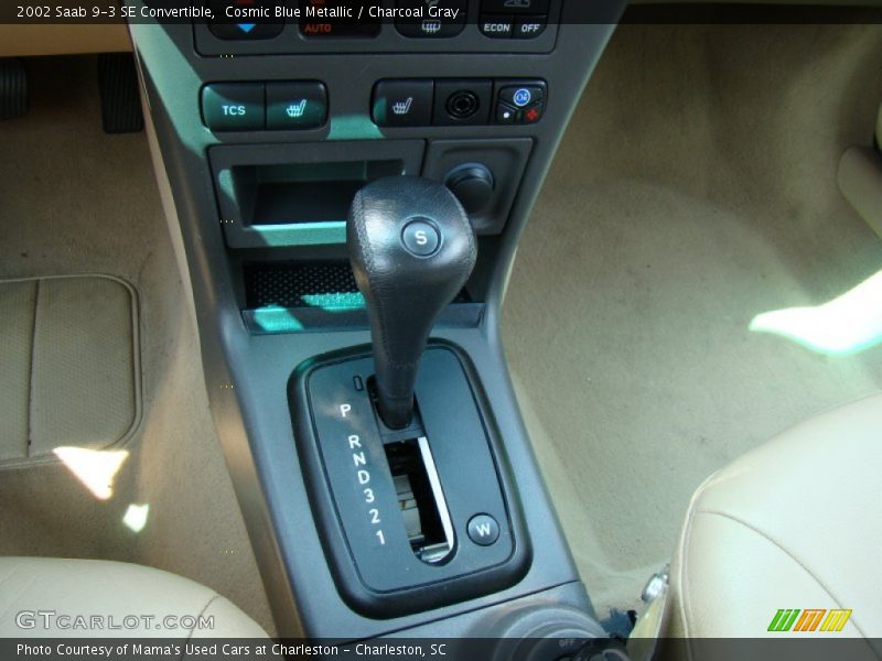 Cosmic Blue Metallic / Charcoal Gray 2002 Saab 9-3 SE Convertible