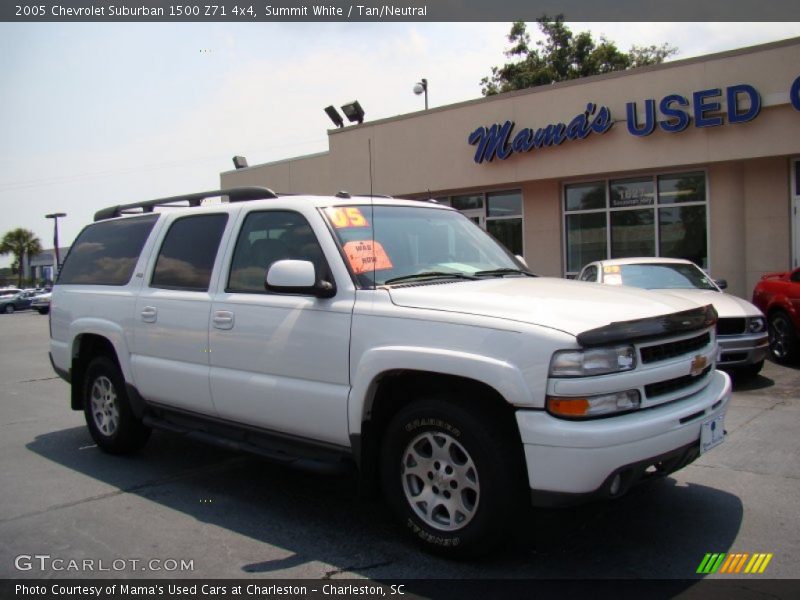 Summit White / Tan/Neutral 2005 Chevrolet Suburban 1500 Z71 4x4