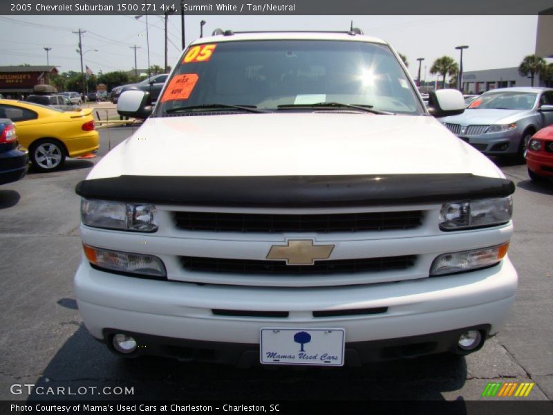 Summit White / Tan/Neutral 2005 Chevrolet Suburban 1500 Z71 4x4
