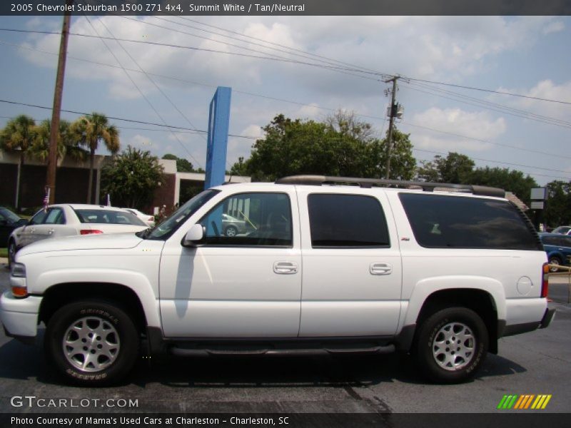 Summit White / Tan/Neutral 2005 Chevrolet Suburban 1500 Z71 4x4