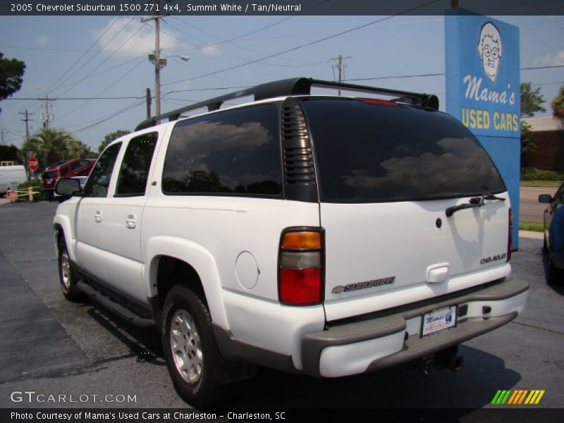 Summit White / Tan/Neutral 2005 Chevrolet Suburban 1500 Z71 4x4