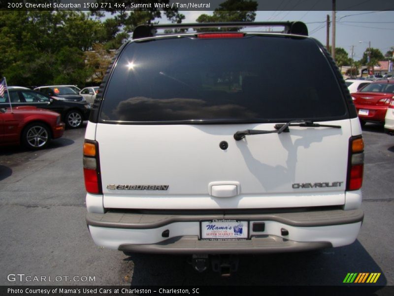 Summit White / Tan/Neutral 2005 Chevrolet Suburban 1500 Z71 4x4