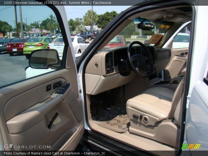 Summit White / Tan/Neutral 2005 Chevrolet Suburban 1500 Z71 4x4