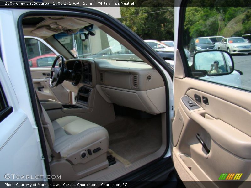 Summit White / Tan/Neutral 2005 Chevrolet Suburban 1500 Z71 4x4