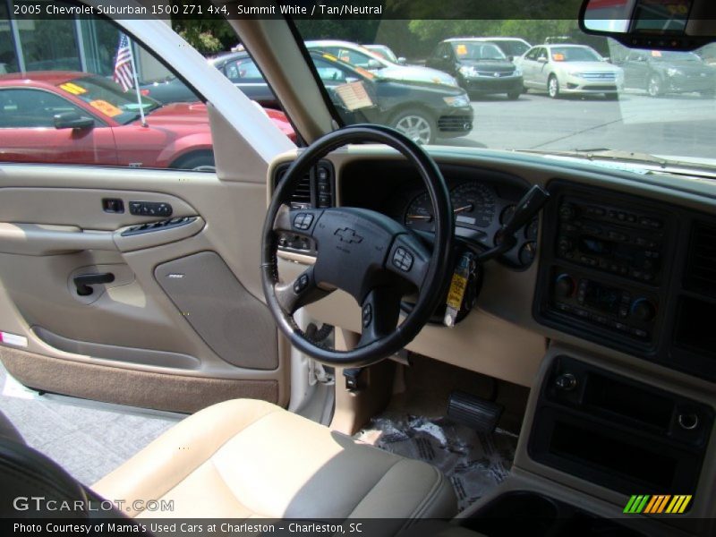 Summit White / Tan/Neutral 2005 Chevrolet Suburban 1500 Z71 4x4