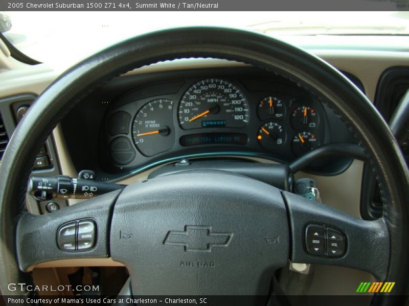 Summit White / Tan/Neutral 2005 Chevrolet Suburban 1500 Z71 4x4