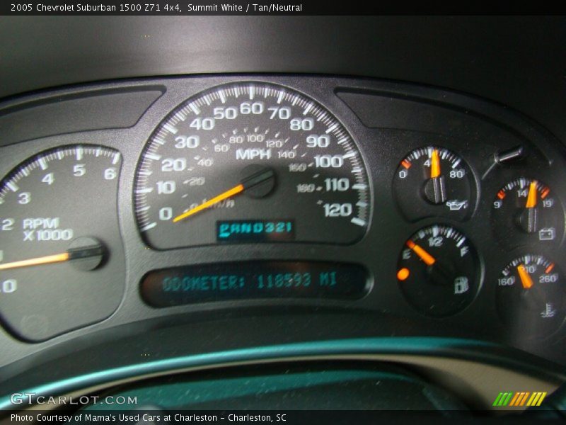 Summit White / Tan/Neutral 2005 Chevrolet Suburban 1500 Z71 4x4