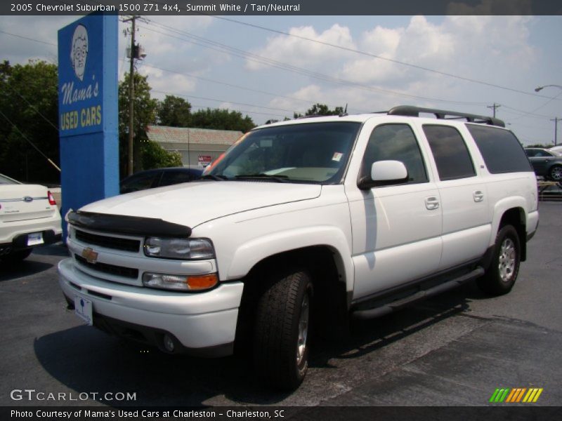 Summit White / Tan/Neutral 2005 Chevrolet Suburban 1500 Z71 4x4