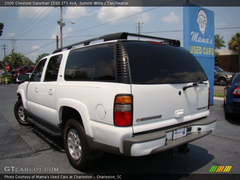 Summit White / Tan/Neutral 2005 Chevrolet Suburban 1500 Z71 4x4