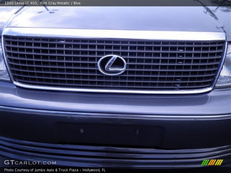 Flint Gray Metallic / Blue 1990 Lexus LS 400