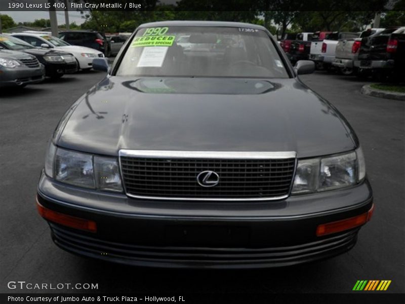 Flint Gray Metallic / Blue 1990 Lexus LS 400