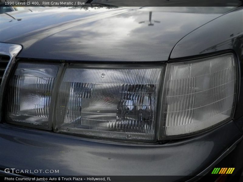 Flint Gray Metallic / Blue 1990 Lexus LS 400