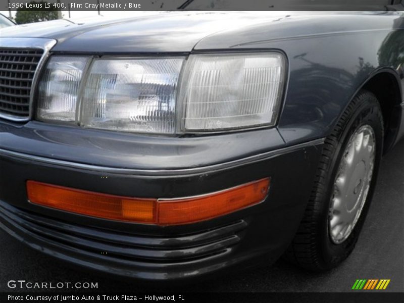 Flint Gray Metallic / Blue 1990 Lexus LS 400