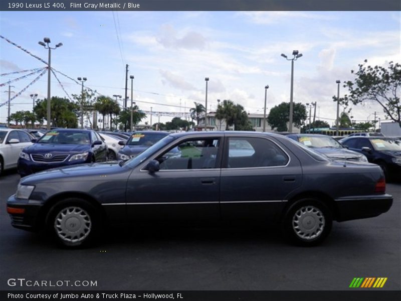 Flint Gray Metallic / Blue 1990 Lexus LS 400