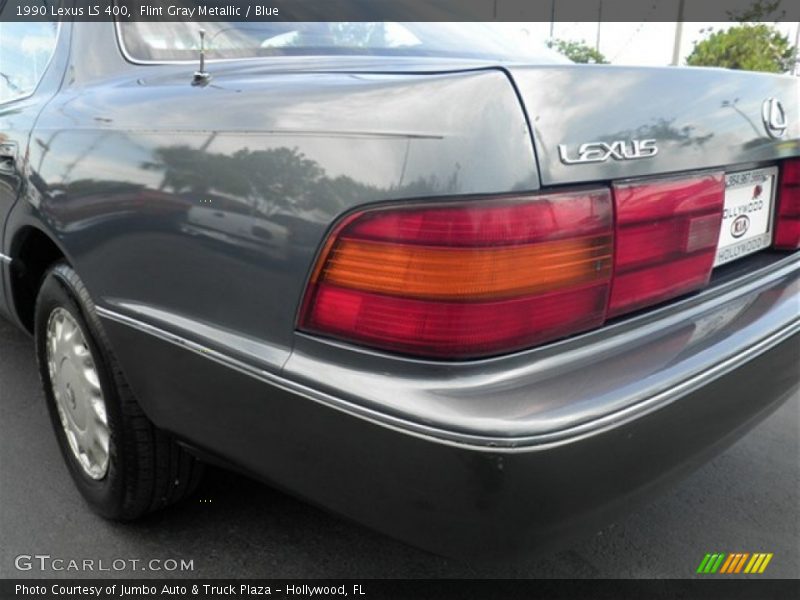 Flint Gray Metallic / Blue 1990 Lexus LS 400