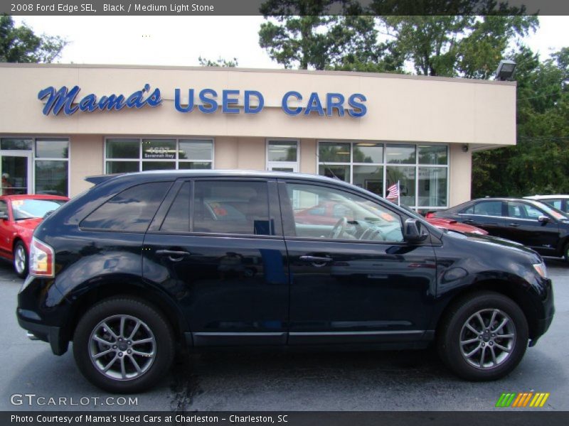 Black / Medium Light Stone 2008 Ford Edge SEL