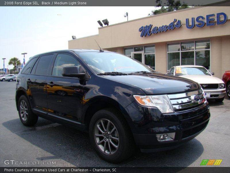 Black / Medium Light Stone 2008 Ford Edge SEL