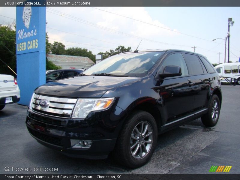 Black / Medium Light Stone 2008 Ford Edge SEL