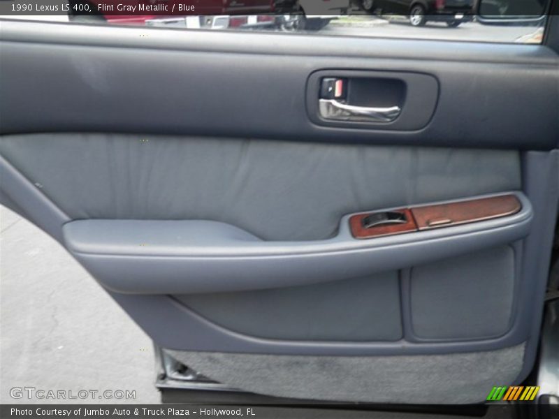 Flint Gray Metallic / Blue 1990 Lexus LS 400